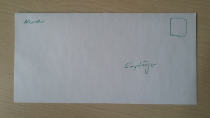 Briefkuvert ohne Sichtfenster für Standard- und Kompaktbriefe