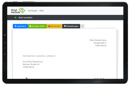 Brief online schreiben